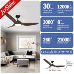 1stshine Ceiling Fan With Light Modern Plastic Blade Low Noise Dc Motor