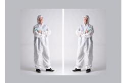 China Lightweight Disposable Body Suit , White Disposable Overalls Anti - Shrink supplier
