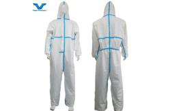 China 55GSM Waterproof Microporous Protective Clothing Hooded Coverall for Function Benefit supplier