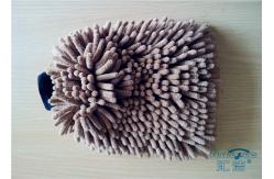 China Seamless Scratch Free Microfiber Wash Mitt 100% Polyester Plush Car Wash Mitt supplier