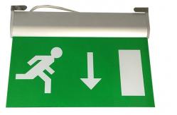China 15 PCS SMD Led Aluminum Exit Sign Ceiling Surface Suspended Emergency Light Fixture supplier