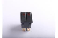 China Double Touch Waterproof Lighted Rocker Switch 12v 220v With Nylon / PC Shell supplier