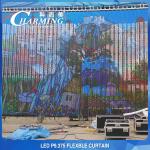 Outdoor 1200W LED Flexible Display Video Curtain Multipurpose