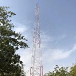 Galvanized Steel Angle Tubular Telecom Antenna Tower With Brackets for sale