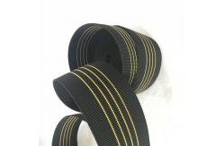 China Black High Elasticity Sofa Elastic Webbing 3 Inch Comfortable Handfeel supplier
