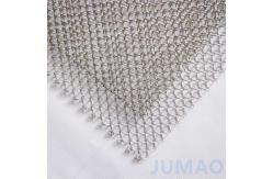 China Spiral Metal Mesh Curtains With Diamond Holes For Space Division supplier