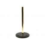 Upright Black Marble Stone Paper Towel Holder Round Metal Pole for sale