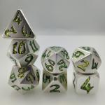 Durable DND Dice Set Metal Polyhedral Gold Luxury Wear Resistant for sale