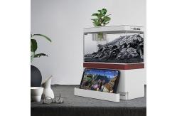 China Mini Table USB Aquarium Fish Tank With Light LED Display 18CM Hight supplier