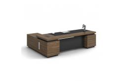 China 2 Meters 50mm Executive Office Desks CEO Desk L Shape With Side Cabinet supplier