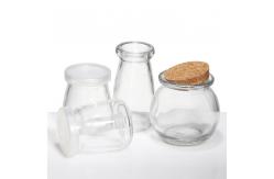 China BPA Free Sealable Glass Pudding Jars Clear Transparent OEM supplier