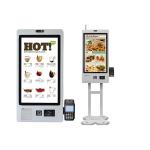 Restaurants Touch Screen Digital Signage KioskFast Food QR Self Service Ordering Kiosk for sale