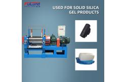 China Solid Silicone Rubber Making Machine , Rubber Mixing Roller Mill 380V 7.5 kW supplier