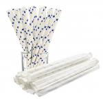 White Kraft Paper Wrapped Paper Straws Biodegradable Water Resistant for sale