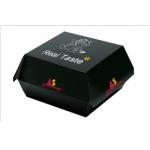 Custom Made Matte Black Paper Box Fast Food Packaging for Restaurant for sale