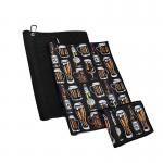 Custom Printed Logo Microfiber Waffle Golf Towel With Hook And Clip