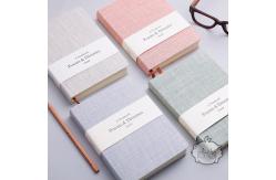China Cloth Linen Custom Journal Notebook Hard Cover With Blank Lined Paper 128 Sheets supplier