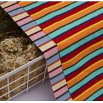 Breathable And Comfortable Elastic Striped Knit Fabric For Leisure Wear for sale