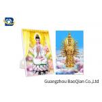 Pantone Color PP 3D Lenticular Postcards For Greeting / Buddhism Card for sale