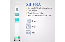 China Lcd Electronic Coin Operated Weight Scale Digital Height Printing supplier