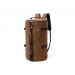 Antiwear Vintage Hiking Backpack , Multi Scene Cylinder Canvas Daypack for sale