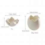 Egg Shape Ceramic Candle Containers Multifunctional For Home Decoration