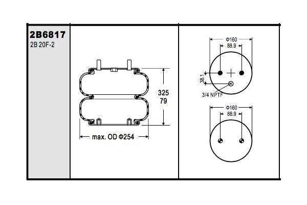 Firestone W013586817 Air Shock Spring Ridewell Number 1003586817C