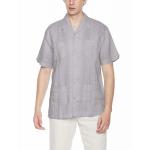 100% Ramie Guayabera Short Sleeve Mens Cuban Shirt Size Xs-Xxxl for sale