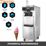 Auto Refrigerated Ice Cream Maker 3 Flavors 28L Capacity Each Hour Commercial Soft Ice Cream for sale