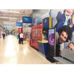 Public Cell Phone Charging Station With Advertising Display Touch Screen