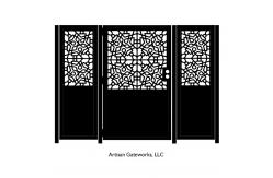 China OEM Black Sliding Aluminum Fence Gate Fireproof And Weather Resistant supplier