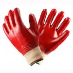 Red Color PVC Gloves Chemical Resistance With Good Mechanical Resistance for sale