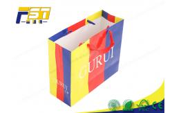 China SGS Customized Logo Recycled Paper Bag UV Coating Surface For Clothing Packaging supplier