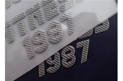 China Raised Twill Flash Silver Surface Heat Transfer Logo Three Dimensional Effect supplier
