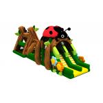 0.55mm Pvc Inflatable Obstacle Courses Insect Themed 16.3x5x5.5m Indoor Garden Bouncy Castle for sale