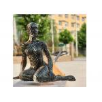 Garden Or Yard Decorative Laser Cutting Stainless Steel Woman Sculpture for sale