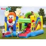 0.55mm PVC 4*4m Clown Inflatable Bounce Castle With Slide for sale