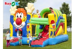 China 0.55mm PVC 4*4m Clown Inflatable Bounce Castle With Slide supplier