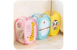 China 27.5*50cm Foldable Laundry Basket Portable Reusable Pop Up Laundry Bin supplier