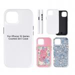 3D PC Coated 2 In 1 Tough Sublimation Phone Cases For IPhone 15 16 Pro for sale