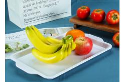China Odorless Melamine 16.75 Food Serving Tray With Handle supplier
