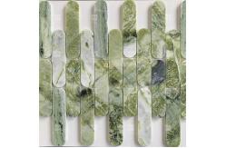China Long Oval Stone Mosaic Subway Wall Tiles For Bathroom And Living Room supplier