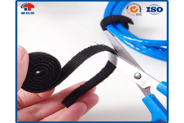ROHS 25mm double sided Hook Loop Cable Ties 25 meter length freely cut