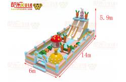 China Rabbit Carrot Mushroom Bouncy Inflatable Castle With Slides supplier