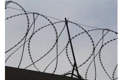 China Circle Concertina Razor Galvanized Binding Wire / Barbed Fencing Wire Diameter 45cm supplier