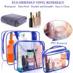 Multifunctional 6pcs Clear PVC Travel Luggage Pouch With Handle for sale