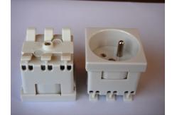 China France Electric Power Sockets , French Electrical Outlet With Two Round Pin supplier