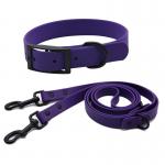 30 Ft Dog PVC Leash Waterproof Anti Pull Harness Blue