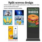 Flexible Floor Standing Digital Signage Customizable Toughened Glass for sale