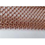 Aluminium Chain Link Metal Mesh Curtain Copper Color For Hotel Decoration for sale